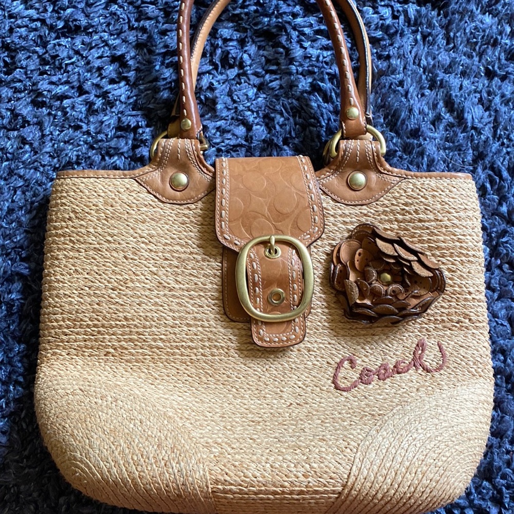 Coach woven shoulder bag